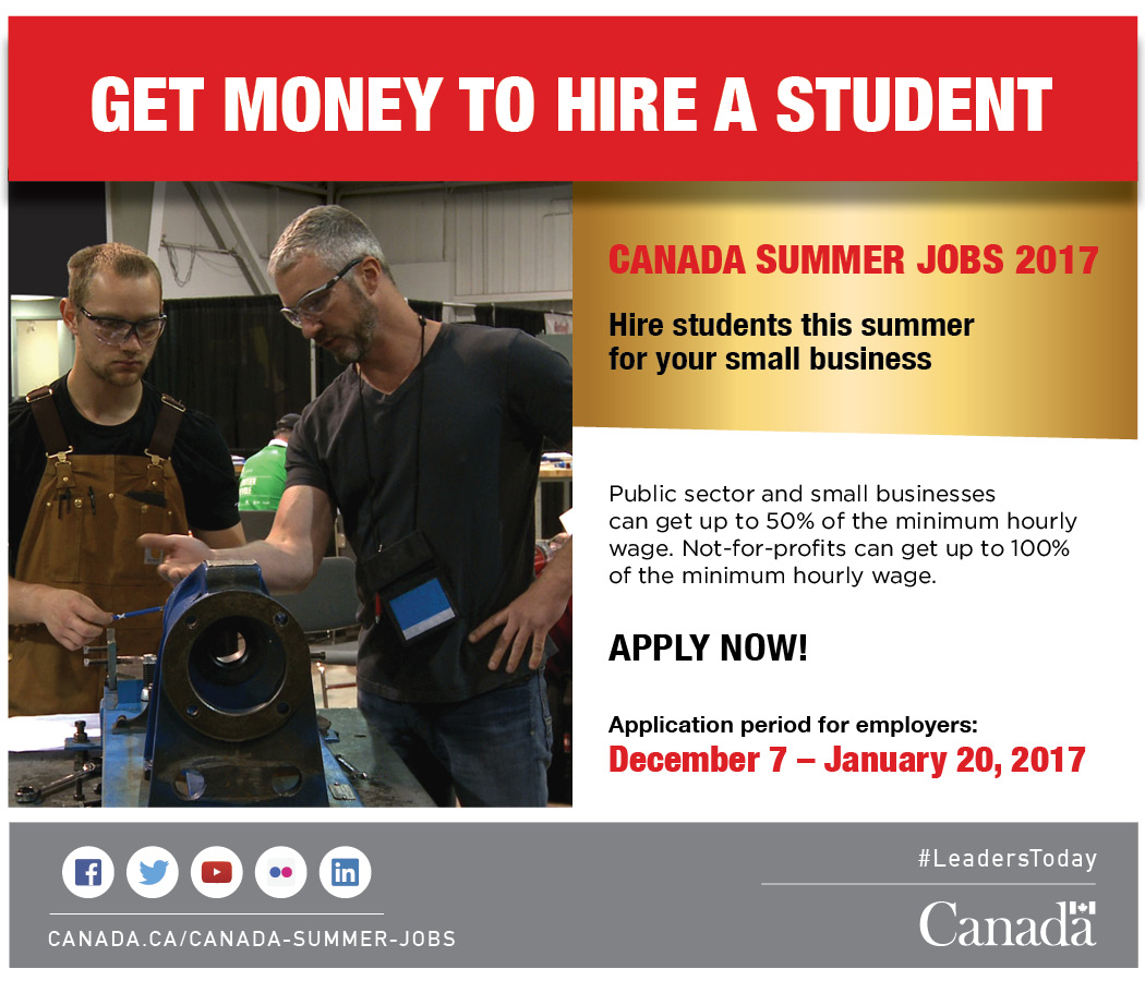 Are you a small business owner or NFP? Hire a student this summer