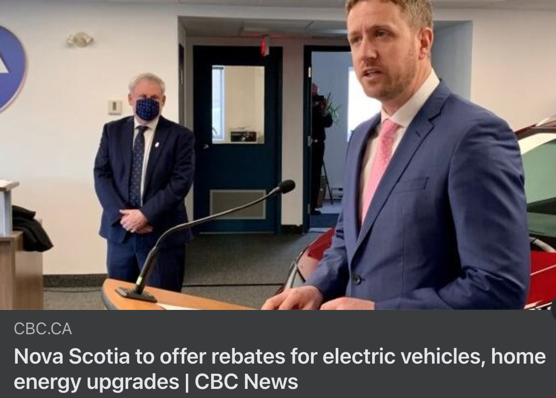 Nova Scotia Announced New Rebates for Electric Vehicles; Best of All